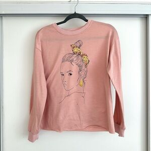 SHEIN Pink Graphic Sweatshirt